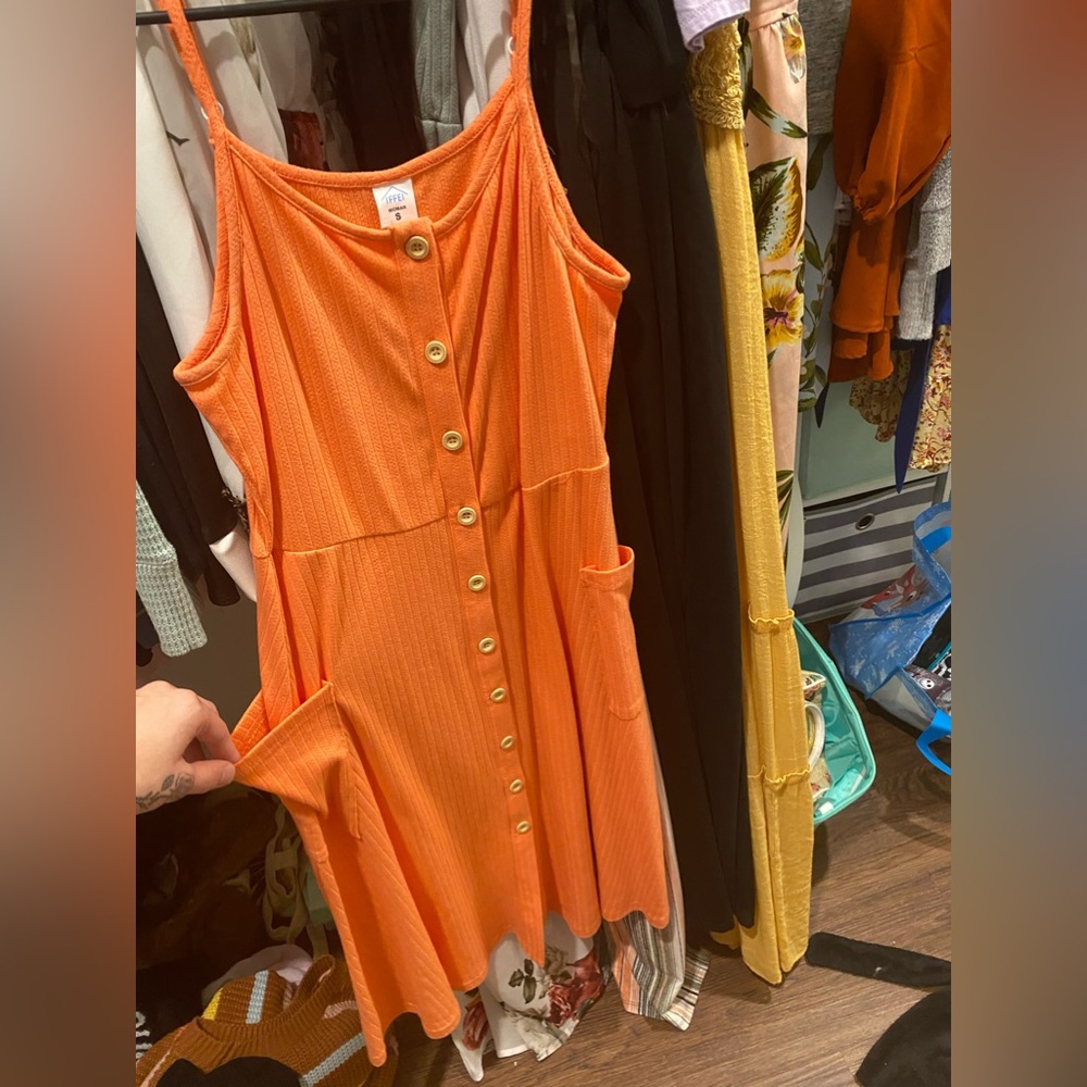 Coral long dress